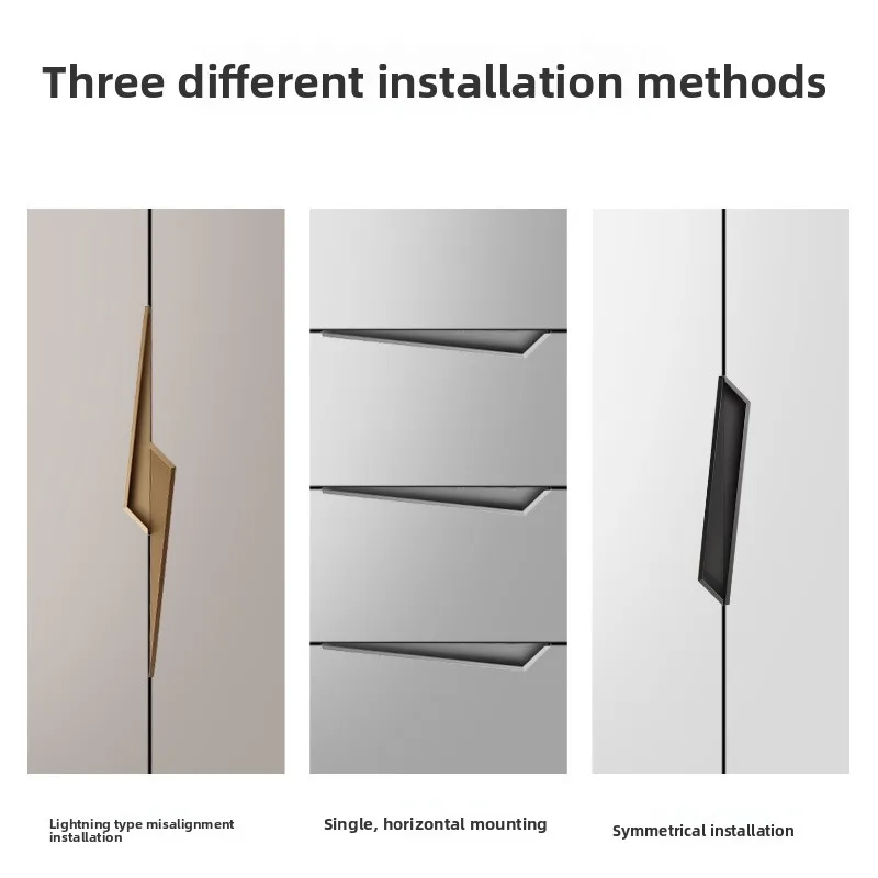 One Piece Extended Slotted Aluminum Alloy Concealed Handle for Cabinet Installation, Embedded Invisible Push-pull Handle