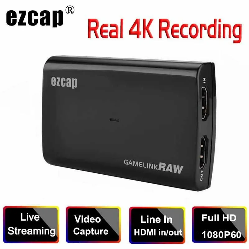 

Real 4k 30fps / 1080p 120fps / 1440p 60fps Video Capture Recording HDMI To USB3.0 Game Capture Card Grabber for Live Streaming