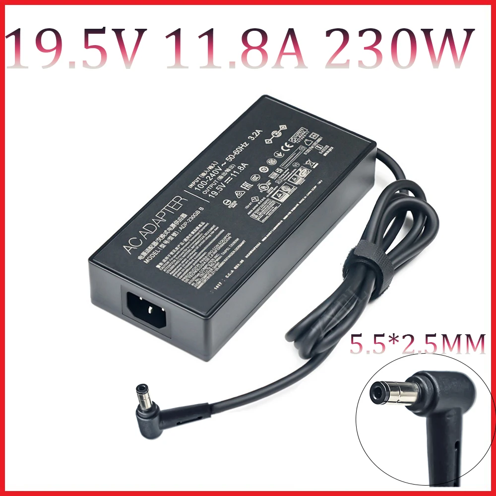 19.5V 11.8A 230W Charger For ASUS AERO 15-Y9-4K80P AERO 15-X9-RT4K5MP GAMING Laptop Adapter ZX8-CR5S1