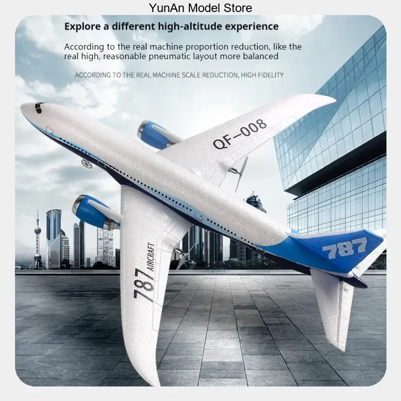3-Channel RC Foam Glider QF008 787 Passenger Jet Fixed-Wing Trainer Plane
