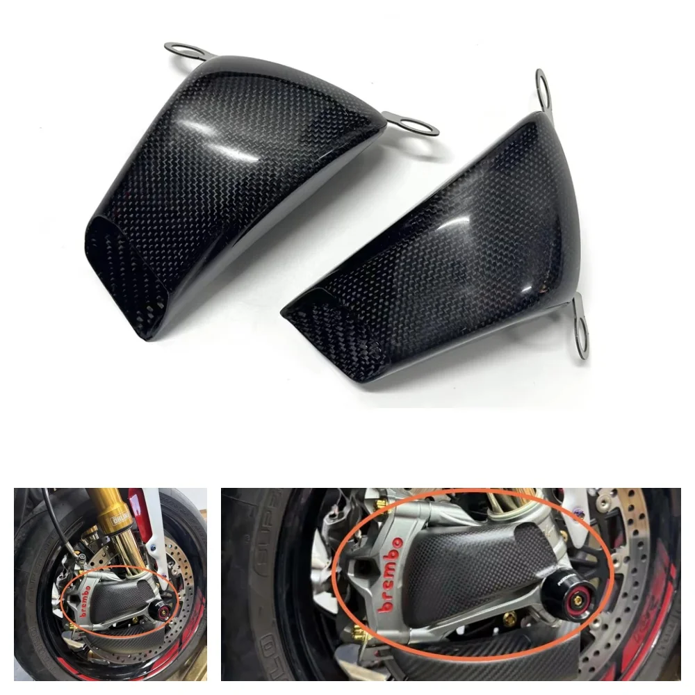 

New For Aprilia RSV4 RSV4 RR RSV4 Factory 2015-2025 100% Carbon Fiber Motorcycle Front Brake Air Duct Caliper Radiator Cover