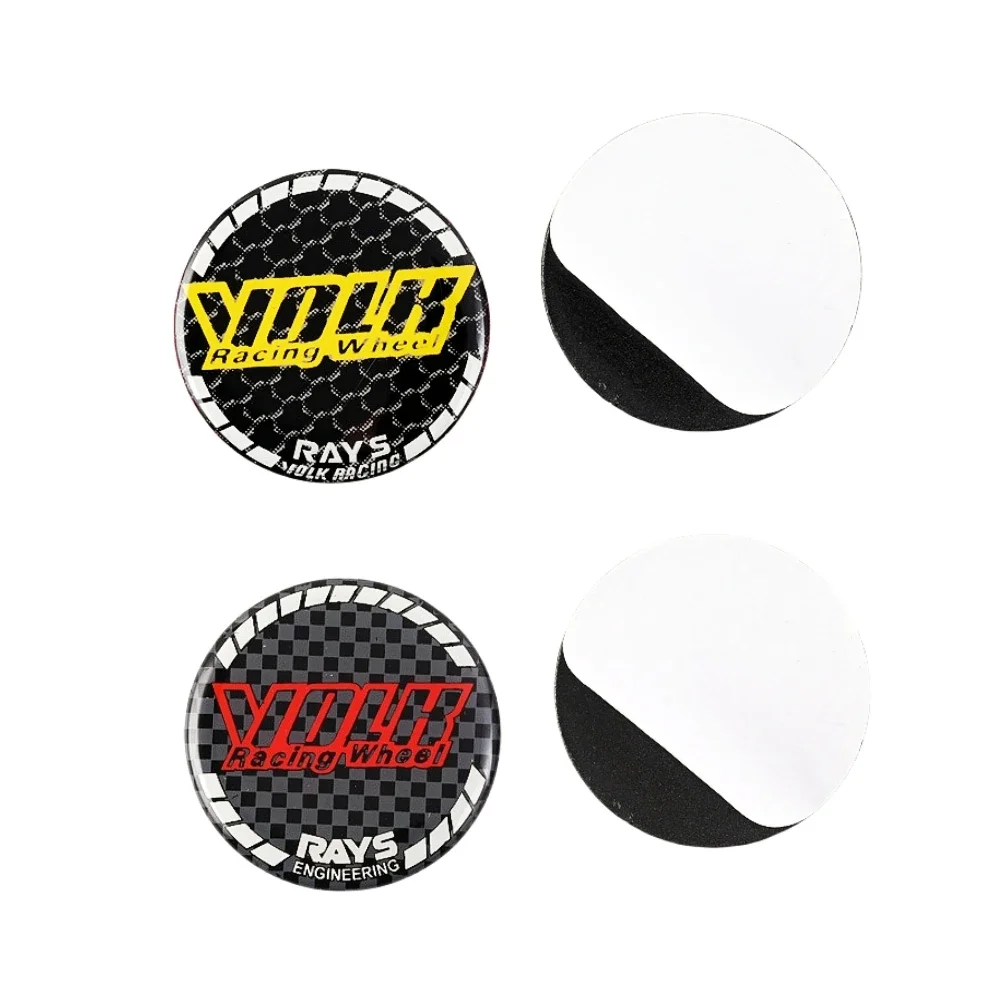 

4pcs 45mm 50mm 56mm 3D Stickers RAYS VOLK Racing LOGO for Car Wheel Center Caps Emblem Rim Hub Cover Badge Styling Accessories