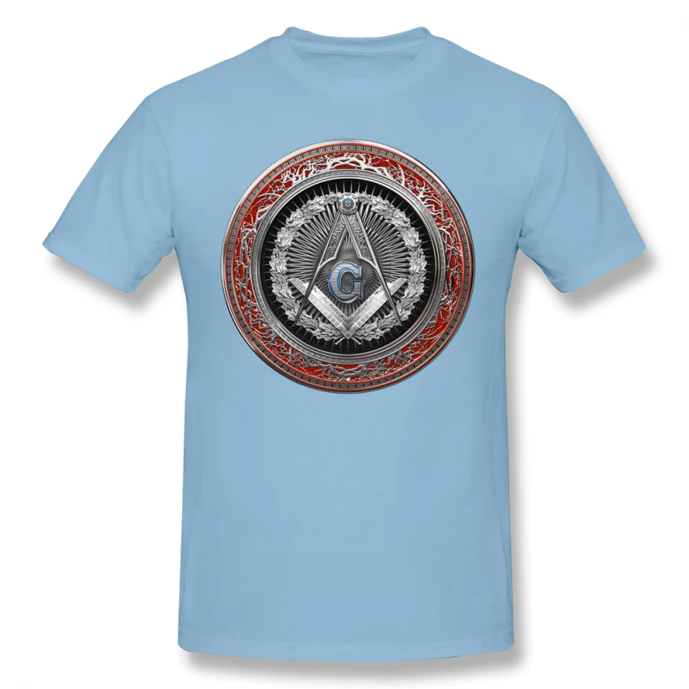 3rd Degree Mason Silver Jewel Master Mason Square And Compasses Over Red Velvet T-Shirt Basic Tee Shirt Masonic  ShirtX