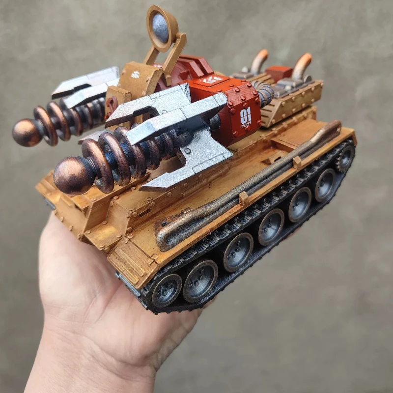 1/35 Magnetic Storm Tank Static Model Fully Painted with Antique Finish Ready Stock Rotating Turret Toy Ornament