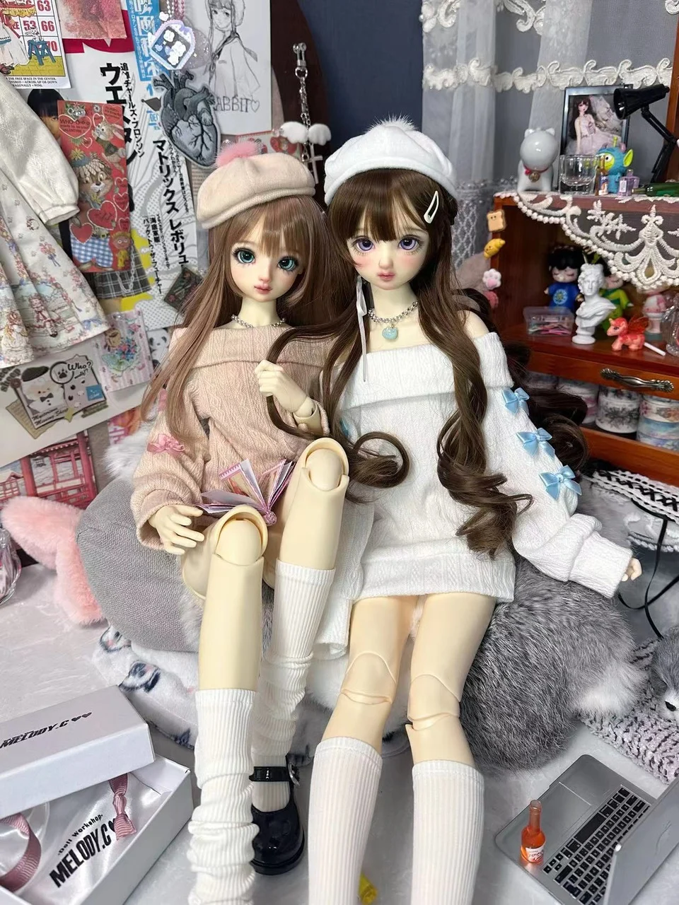 

BJD doll clothes suitable for 1/3 size cute doll clothes set winter BJD doll clothes 1/3 doll accessories (4 points)