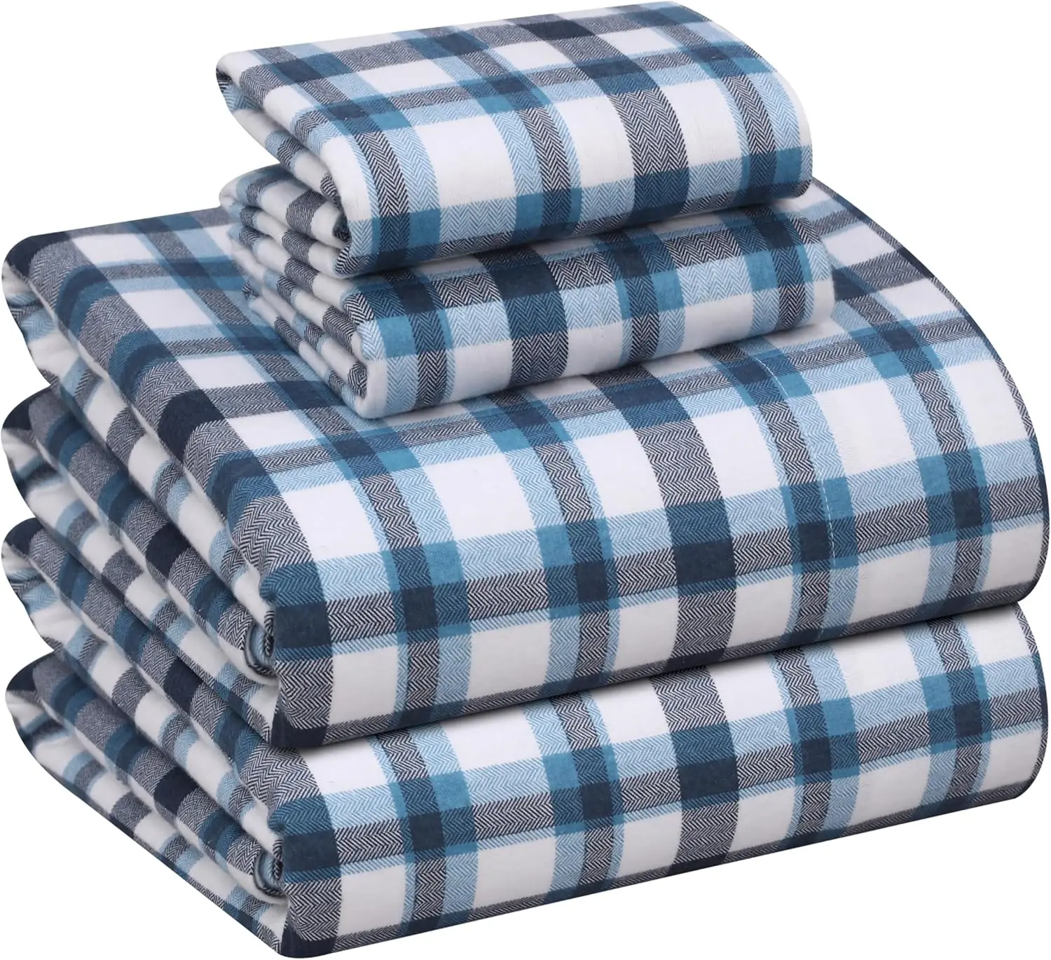 

Комплект постельного белья King Size из фланели - 100% хлопок, двойная обработка, глубокие карманы 16 дюймов, всесезонный, дышащий и мягкий