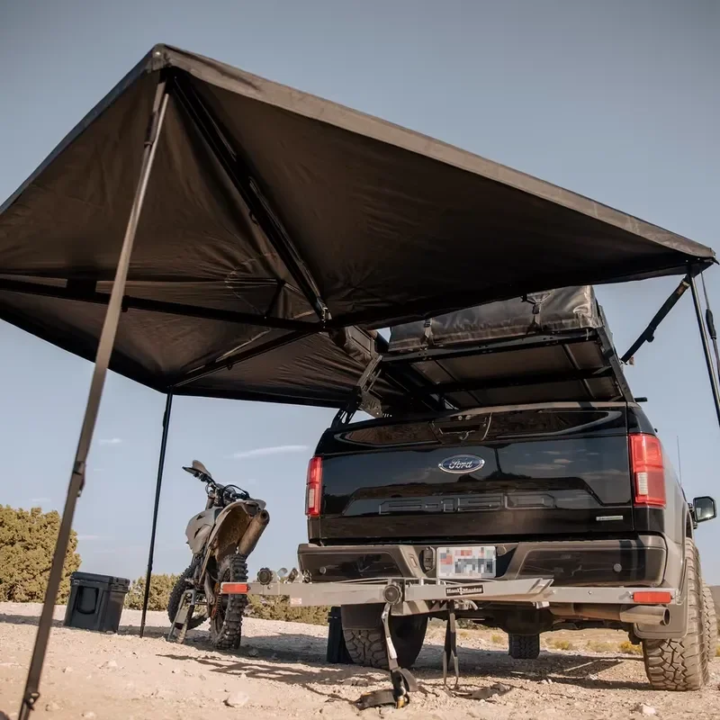 

Custom Outdoor Camping Freestanding Awning 4x4 Car Roof Side Awning 270 Degree Foxwing Awning for Vehicles