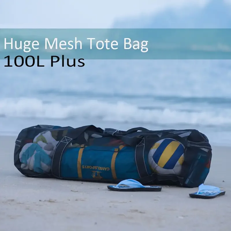 Borsa da immersione in rete di grande capacità da 100 litri, surf, snorkeling, pinne, attrezzatura, borsa asciutta, borsa da nuoto da spiaggia