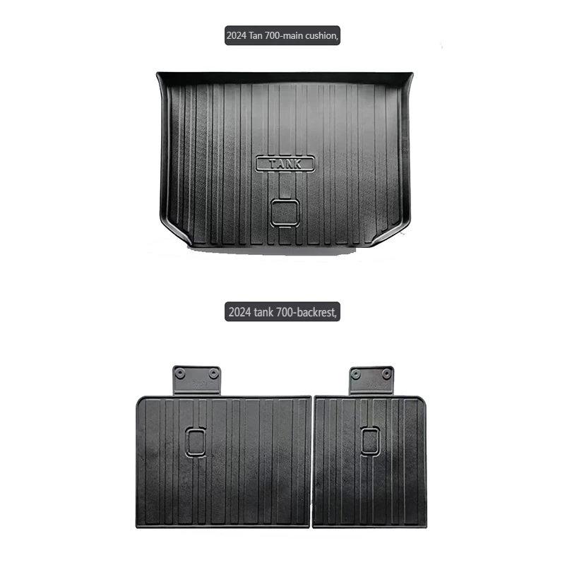 For TANK 700 Hi4-T 2024 TPE Custom Fit Car Trunk Mat All Season Black Cargo Mat 3D Shaped Laser Measured Trunk Liners