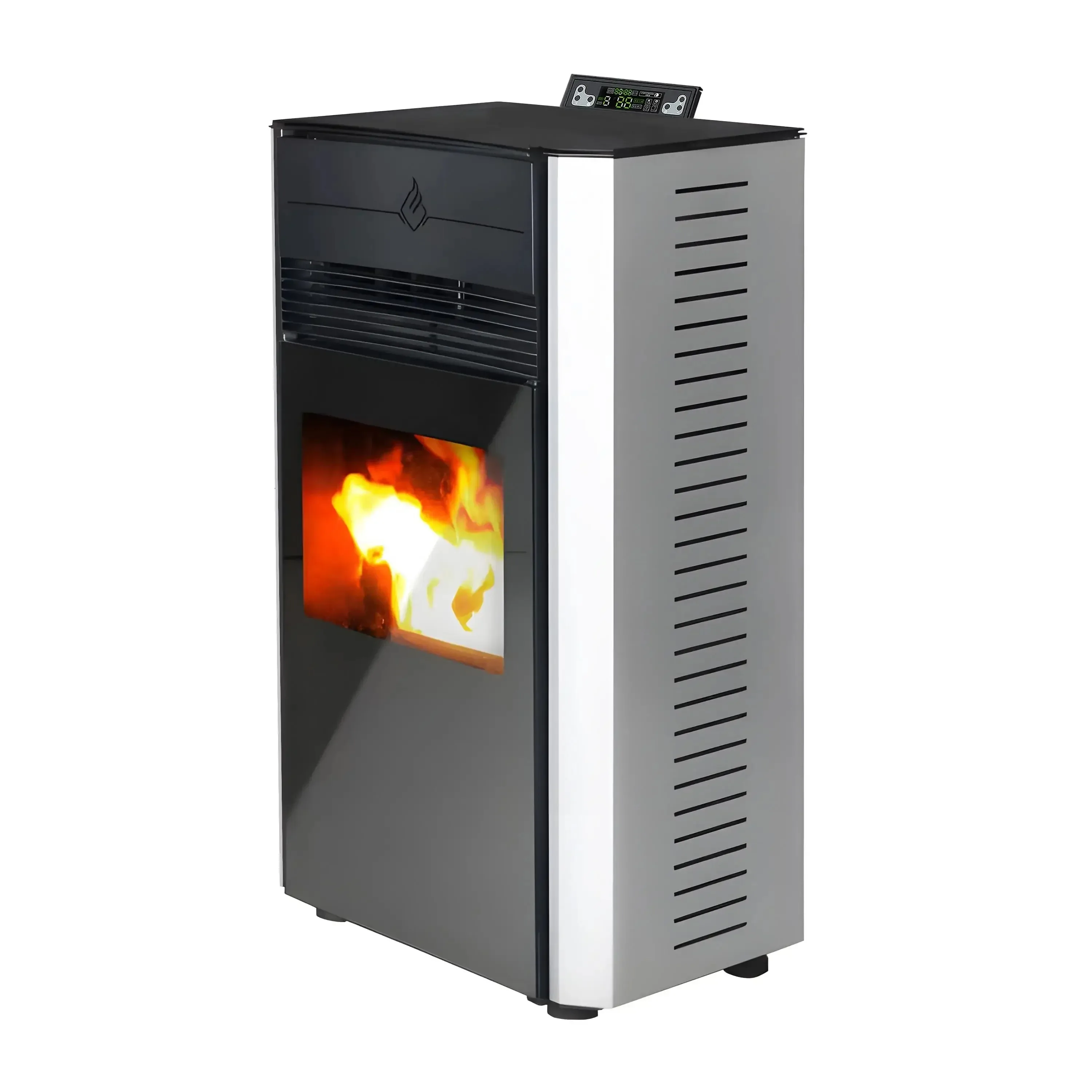 Home Pellet Heater 14KG Hopper Capacity Silent Under 40dB Safety Monitoring