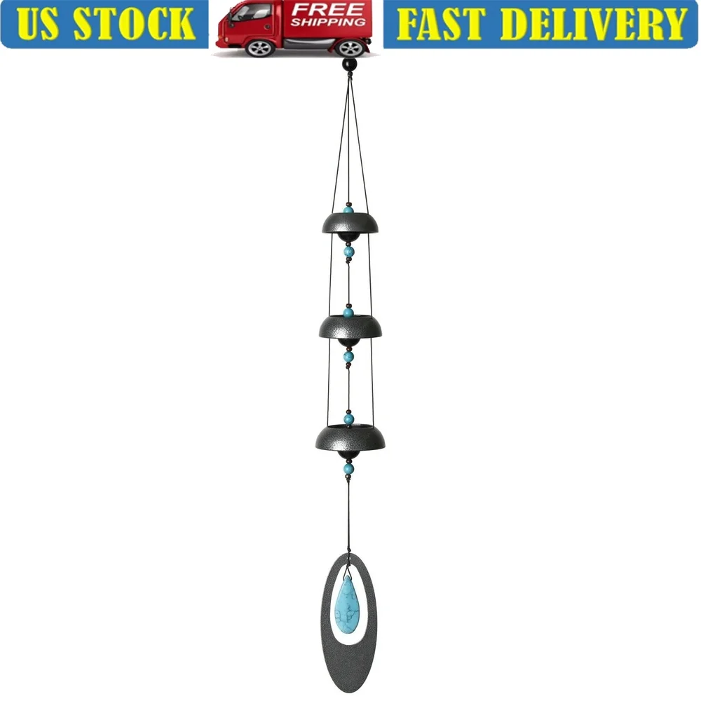 

Musically Tuned Temple Bells Chime Gentle Soothing Tones Indoor Outdoor Gift Quality Craftsmanship Wind Harmony Home Decor