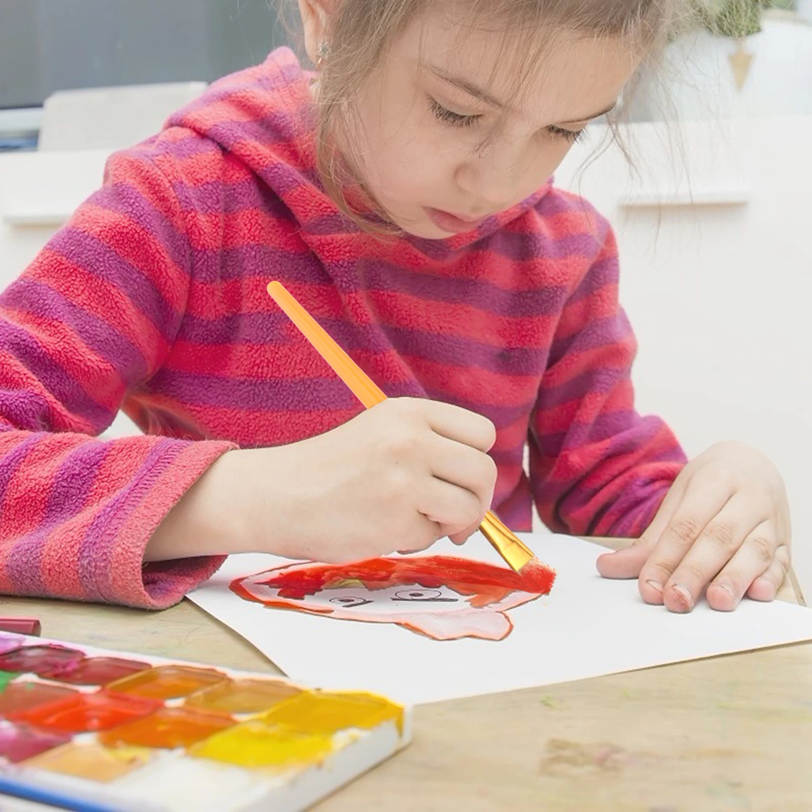 

1 set Paint Brush Set For Acrylic Oil Watercolor Painting Art Tool Diy Color Palette Kit Premium Wash Cup Included