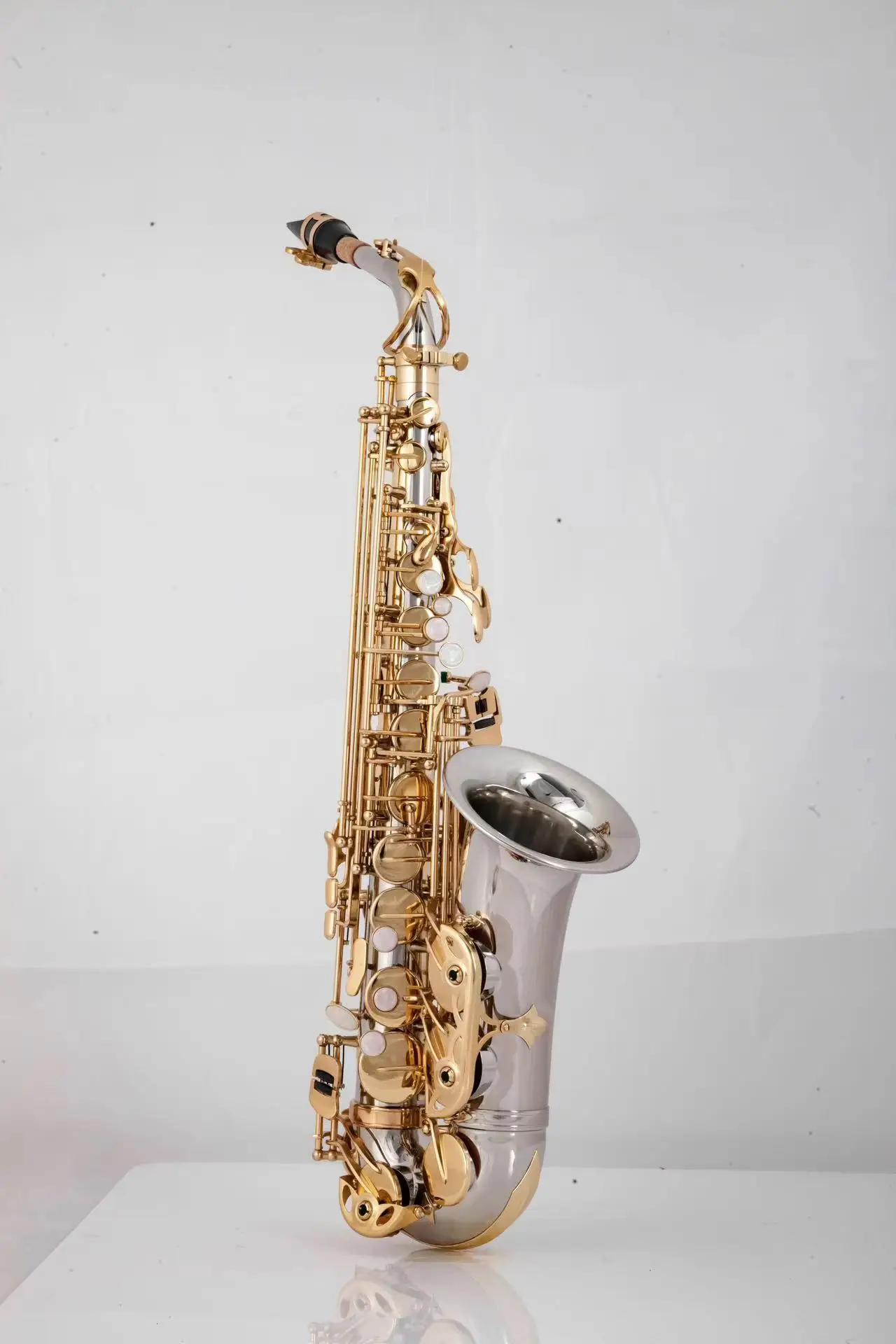 Professional Performance of Alto Saxophone in  Brass Flat B-key, Playing Saxophone Wind Instruments for Adult Beginners