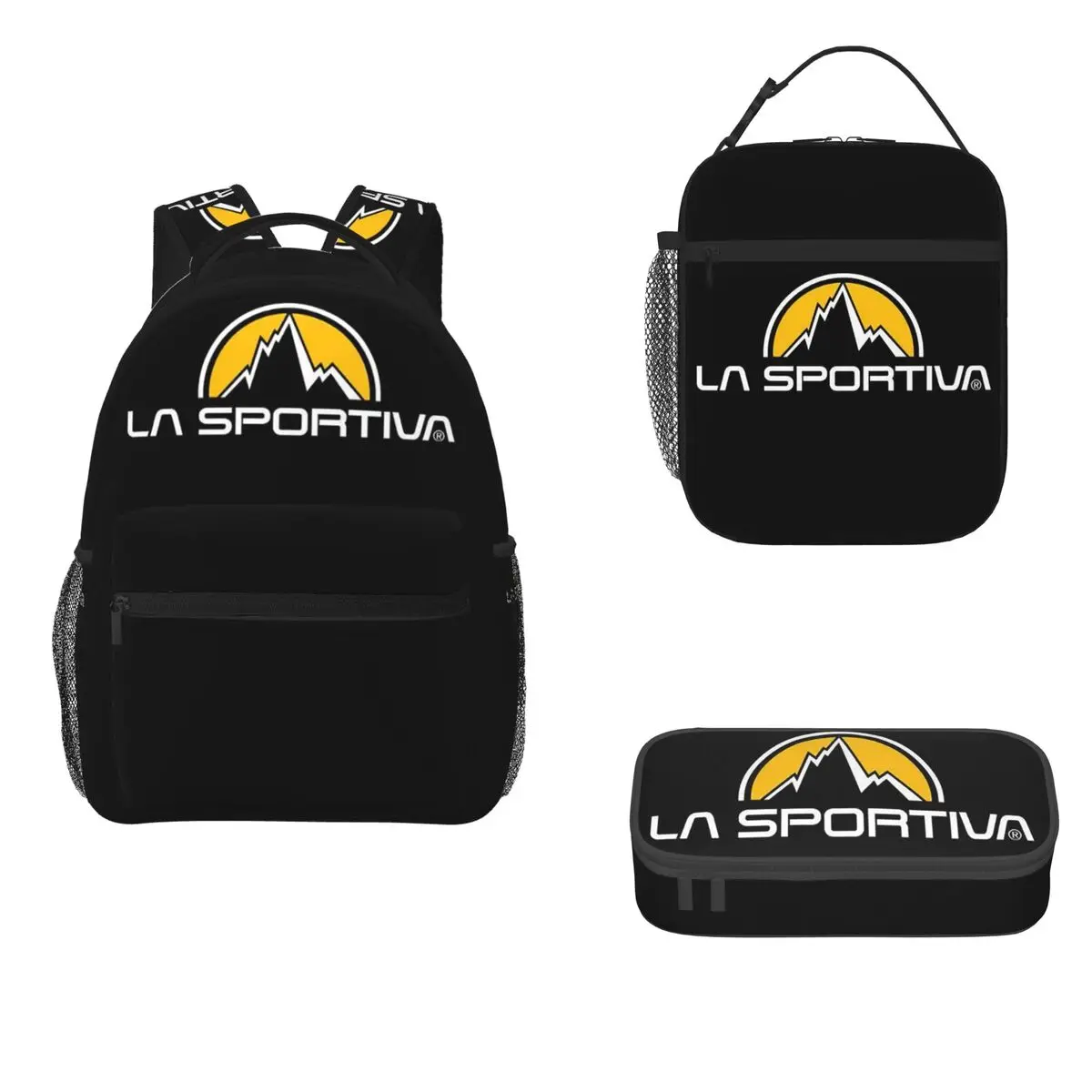 

La Sportiva Merch Backpacks Boys Girls Bookbag Children School Bags Cartoon Kids Rucksack Lunch Bag Pen Bag Three-Piece Set