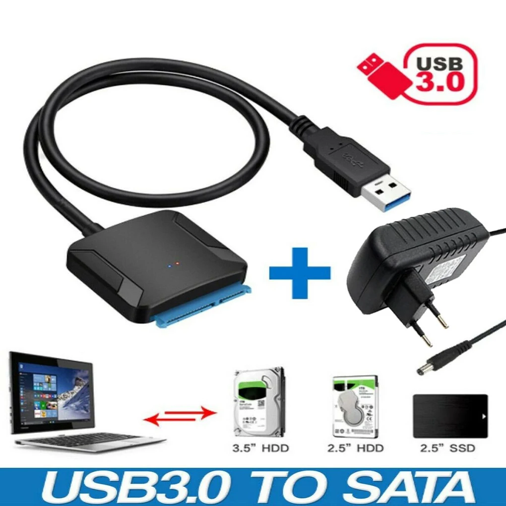 Cable de conversión USB 3 0 a SATA 3, adaptador Sata a USB, compatible con 2 5 3 5, adaptador externo SSD HDD, Cable convertidor de disco duro