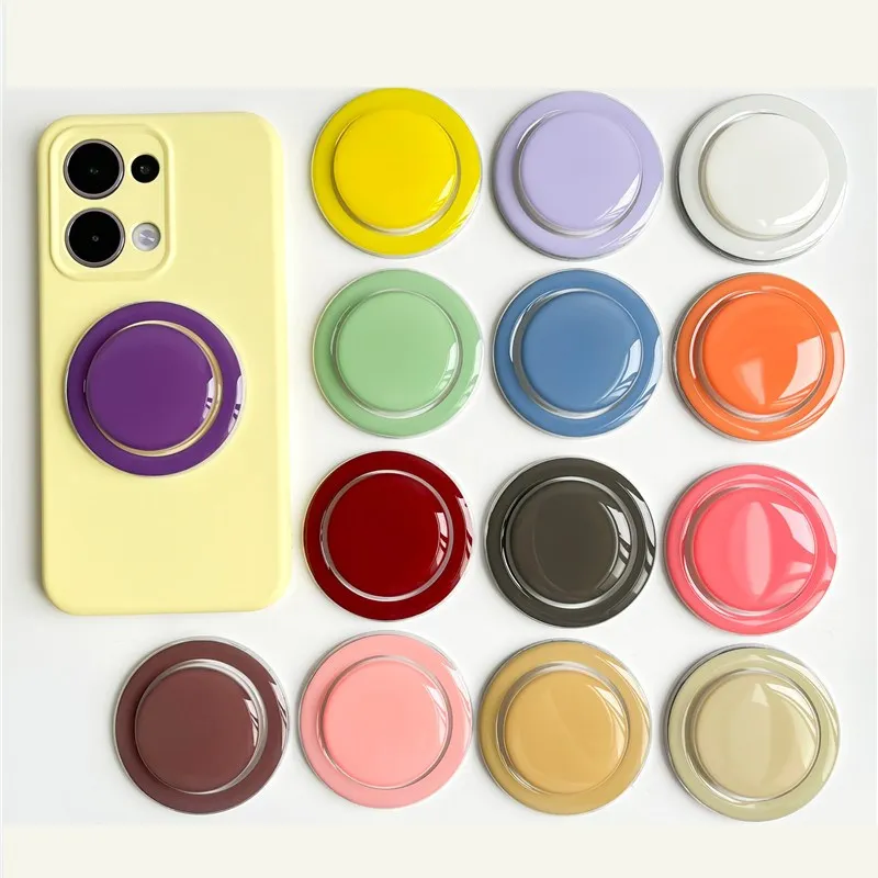 

Глянцевая магнитная подставка для мобильного телефона Macaron Magasfe, складная поддержка Tok для IPhone 15, аксессуары для планшетов, подставка-держатель