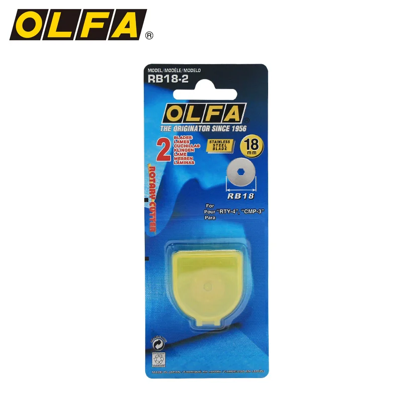 OLFA RB18-2 Rotary Knife Replacement Blades 18mm Utility Cutter Blades for PRC-2 RTY-4 CMP-3