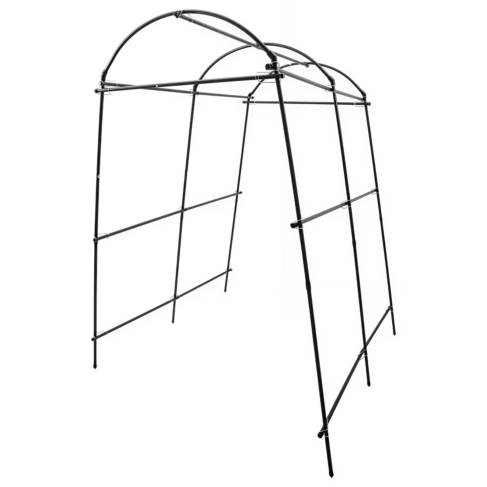 6*7,55ft Gartenrankgitter für Kletterpflanzen – Garten-Tunnelrankgitter aus Metall, gewölbter Gurkenständer mit Kletternetz für Erbsen und Rosen – Detail 8