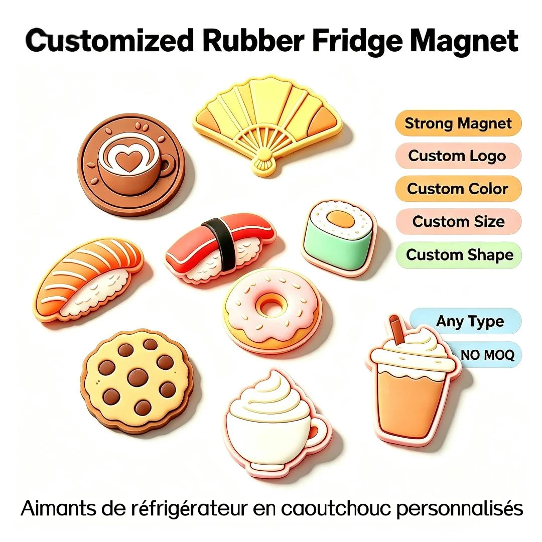 Personalized Soft Rubber Fridge Magnet Custom PVC Soft Rubber Waterproof Fridge Magnet Soft Self Back Adhesive PVC Magnetic