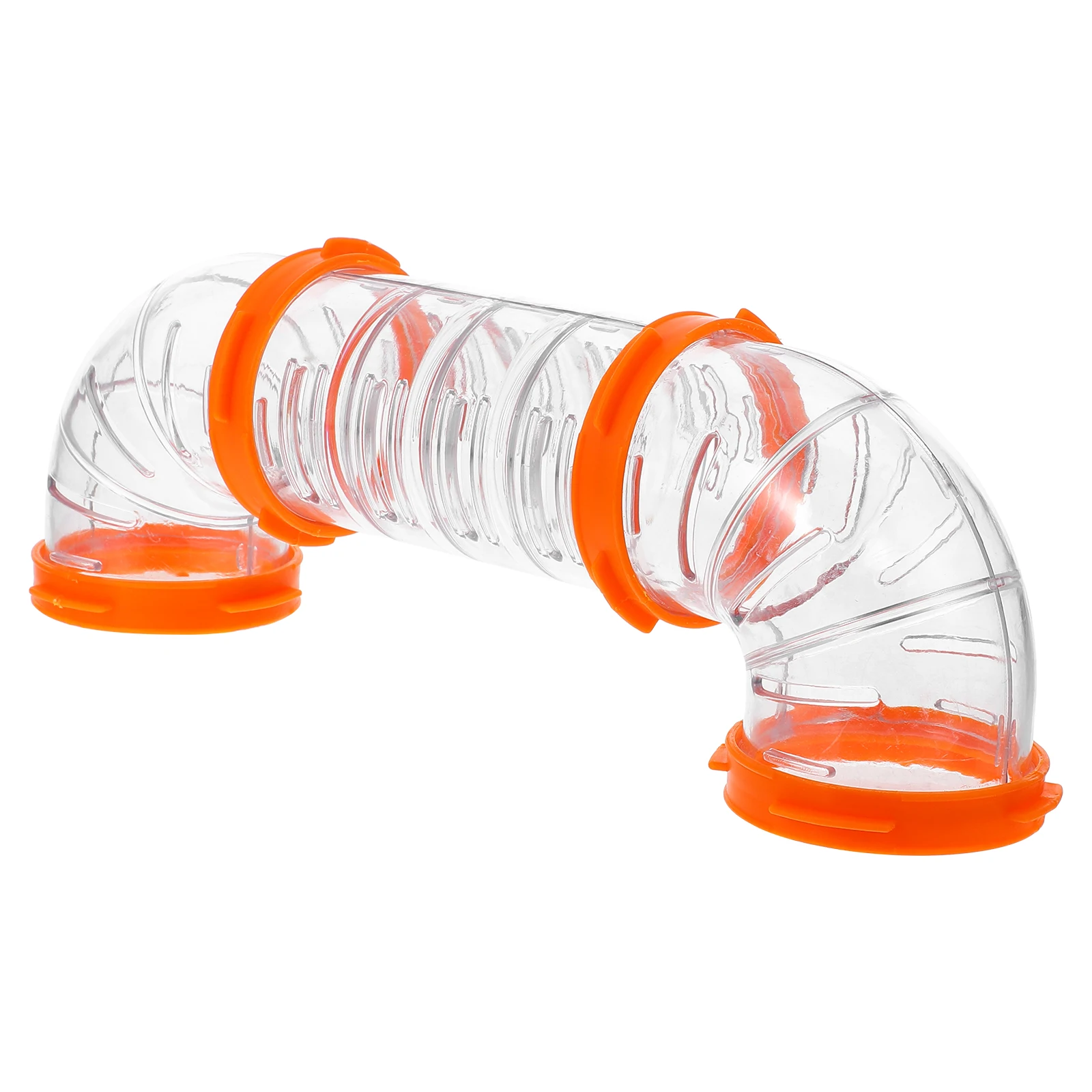 

Plastic Tube Hamster Cage Pipe Accessories Connector Tubes Tunnels Kit Orange Toy Easy Install DIY Sturdy Material Pet Supplies