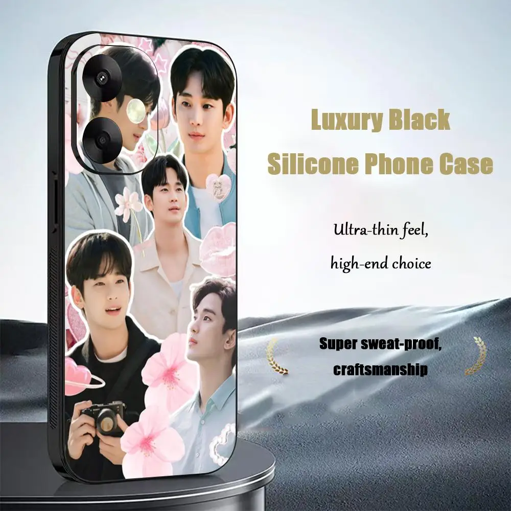 K-Kim SooHyun Popular Star Phone Case For Xiaomi Redmi 14C 13C 12C Note14 13 12 11 10 Pro Plus S Soft Black Phone Cover