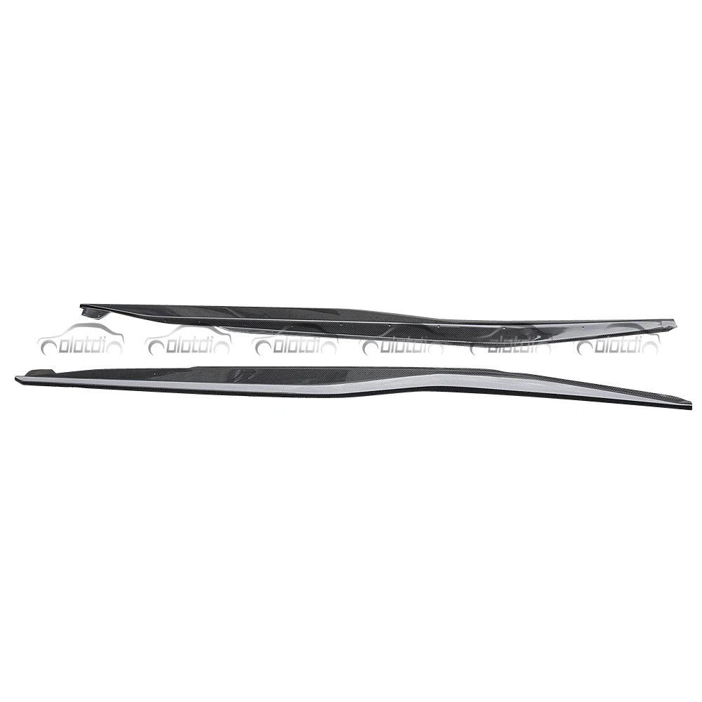 

H1 Style Carbon Fiber Side Skirts Bumper Extension Lips For Chevrolet Corvette C7 2013+ Car Styling
