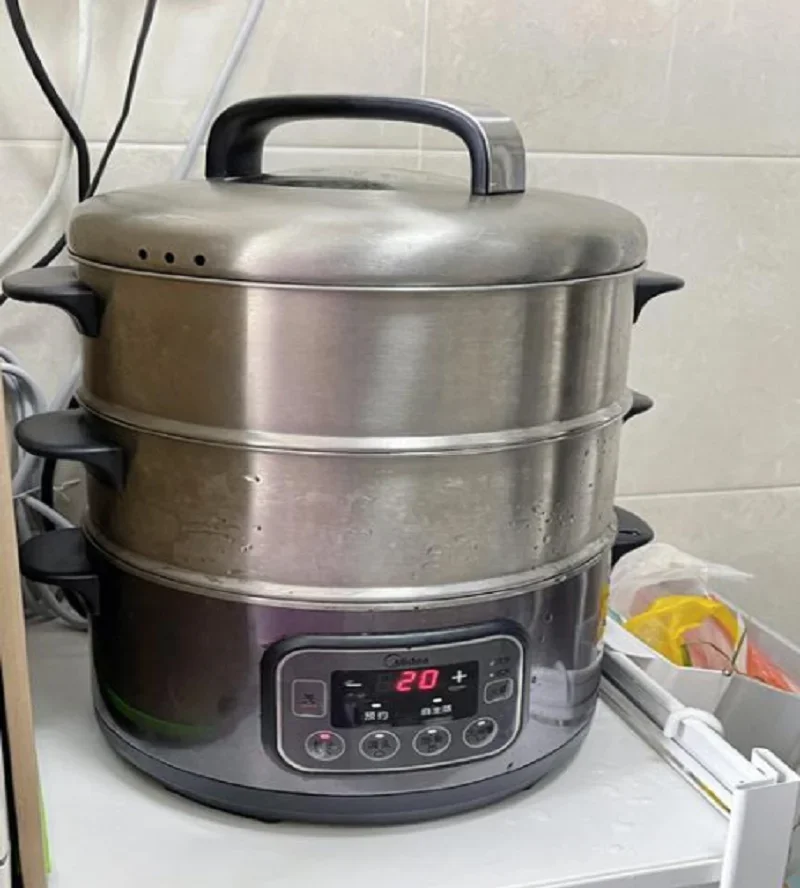220V 32cm Multifunctional Household and Commercial Stainless Steel Multi-layer Large-capacity Electric Electric Steamer EL