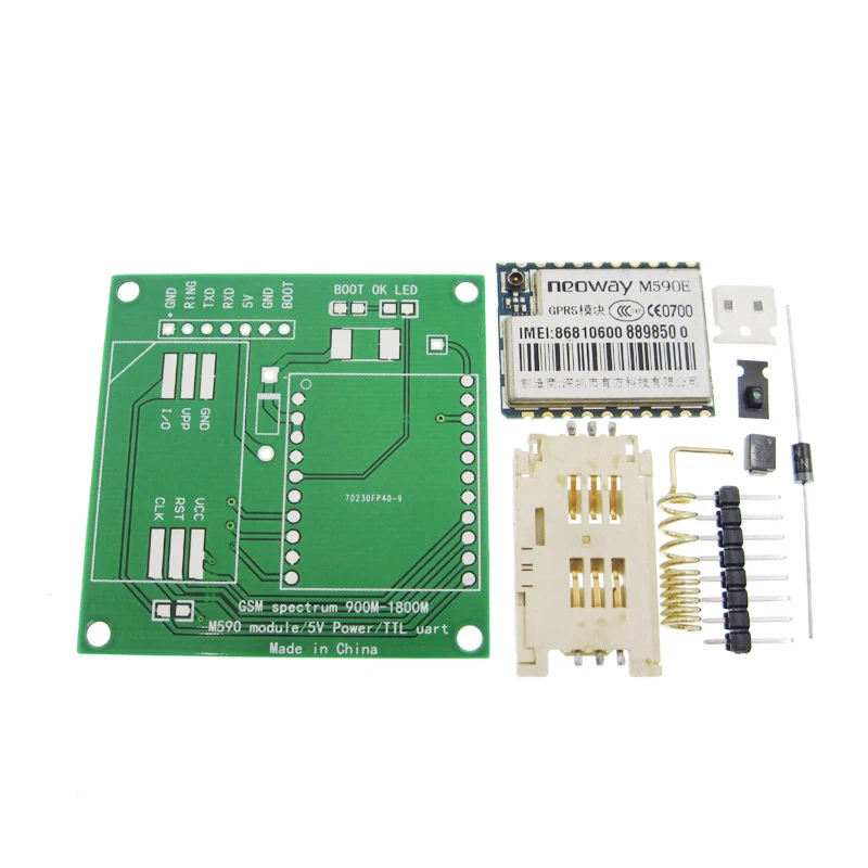 M590E GSM GPRS module Diy kits M590 GSM GPRS 900m-1800m sms CPU MCU test Second-hand