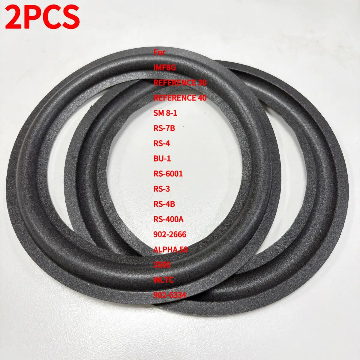 Fits INFINITY IMF8G REFERENCE 30/40 SM8-1 RS-7B/4 BU-1 RS-6001/3/4B/400A ALPHA50 Speaker Foam Repair Folding Edge Ring （2PCS）