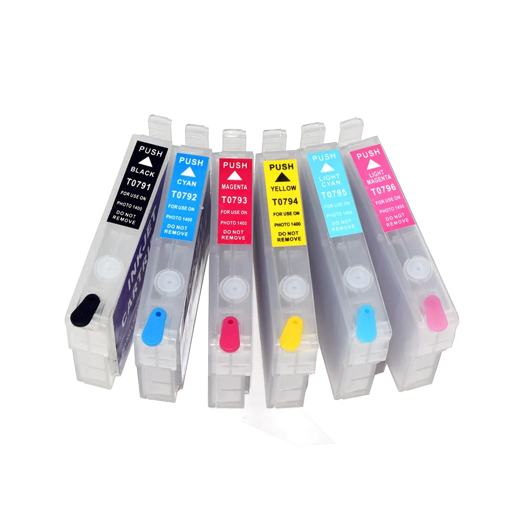 1PC E-82 82 82N Refill Ink cartridge With ARC Chip T082 T0821-T0826 For Epson Stylus Photo R270 R290 R390 RX590 RX610 T50 T59