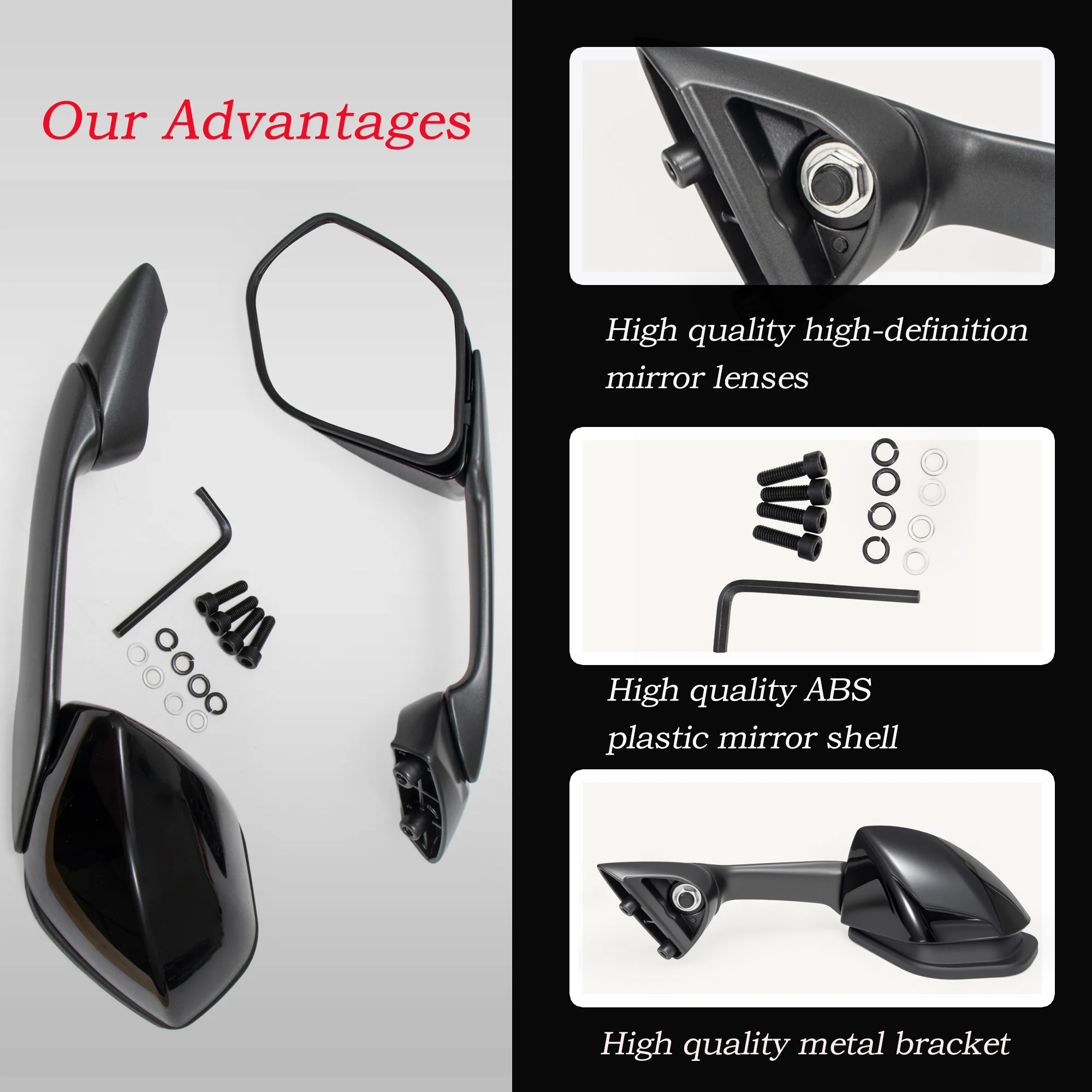 Motorcycle Rear View Mirrors Fit for 2021 - 2025 GSXR1300 GSX1300R Hayabusa GSXR 1300 2022 2023 2024 Rearview Side Mirror