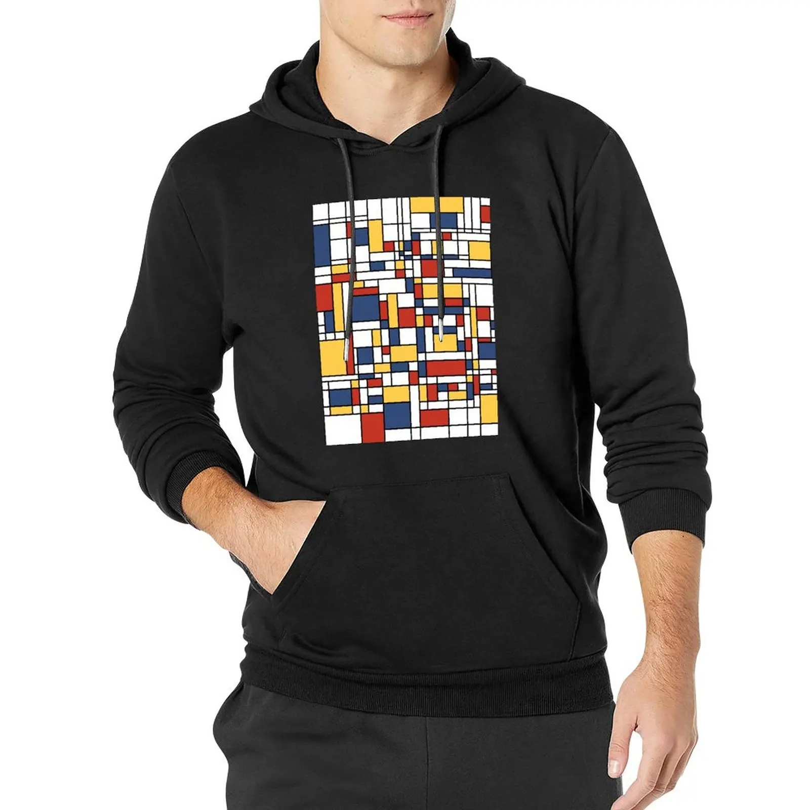 

Mondrian De Stijl Pattern Pullover Hoodie men's autumn clothes men's hoodie sweatshirt
