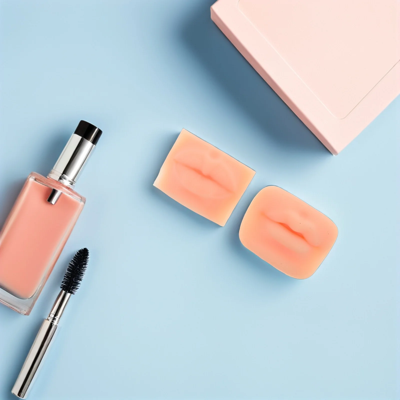 

2Pcs Lifelike 5D Silicone Lip Mold for Professional Makeup and Tattoo Practice - Soft Skin-Like Training Surface with Versatile