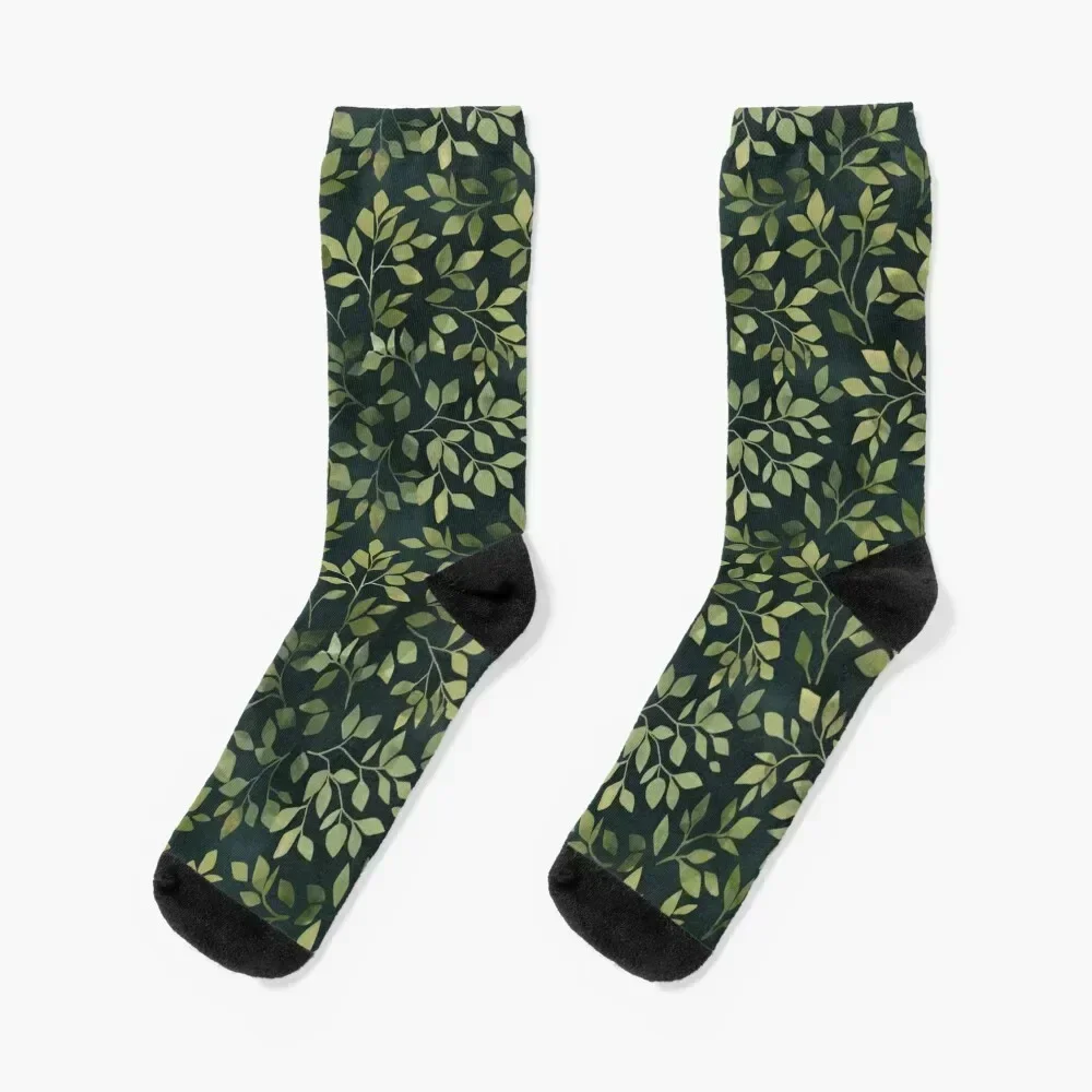 

Forest Leaves Socks retro anti slip football hiphop Toe sports Socks Male Women's