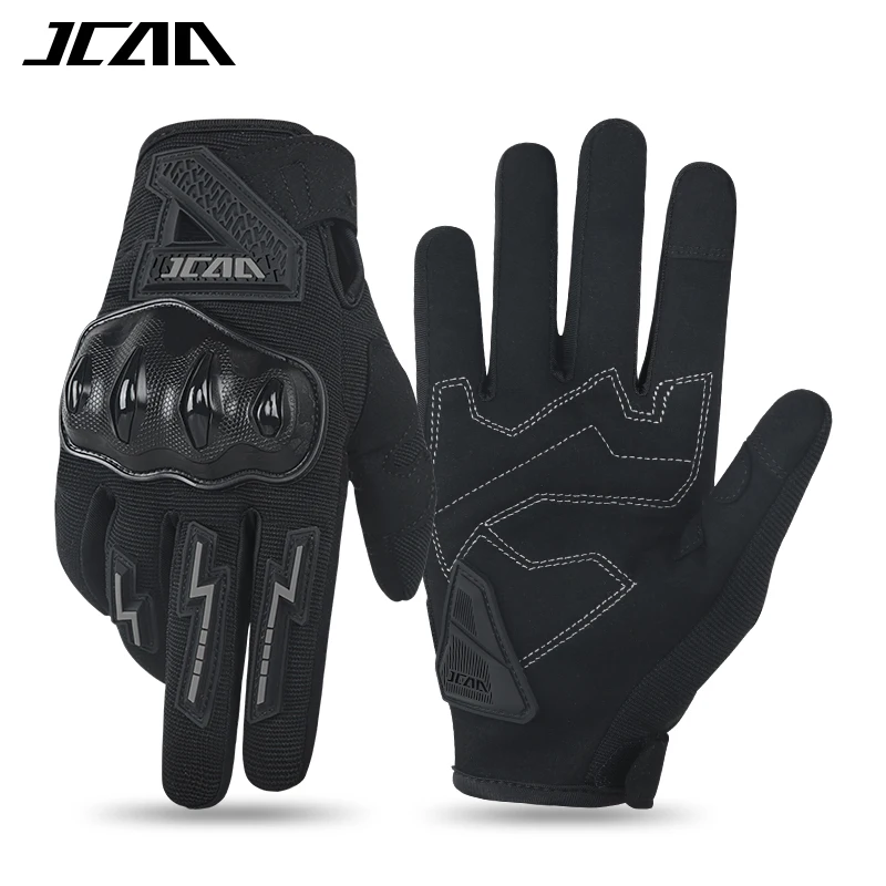 JCAA Summer Full Finger Motorcycle Gloves Breathable Anti-Slip Touchscreen Riding Gear for Men Women Gloves