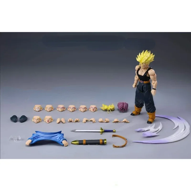 In stock Dragon Ball SHF Fuuldura Jirma Super Saiyan SSJ SSJ2 Majin Buu Ijoollee Button Akseesooraa Anime Gocha Fakkii Toy