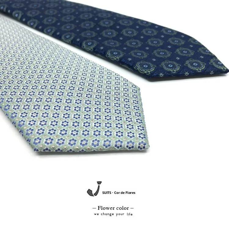 silk-reeled-thread-business-tie-7cm-wide-floral-patterned-narrow-style-for-wedding-and-formal-occasions