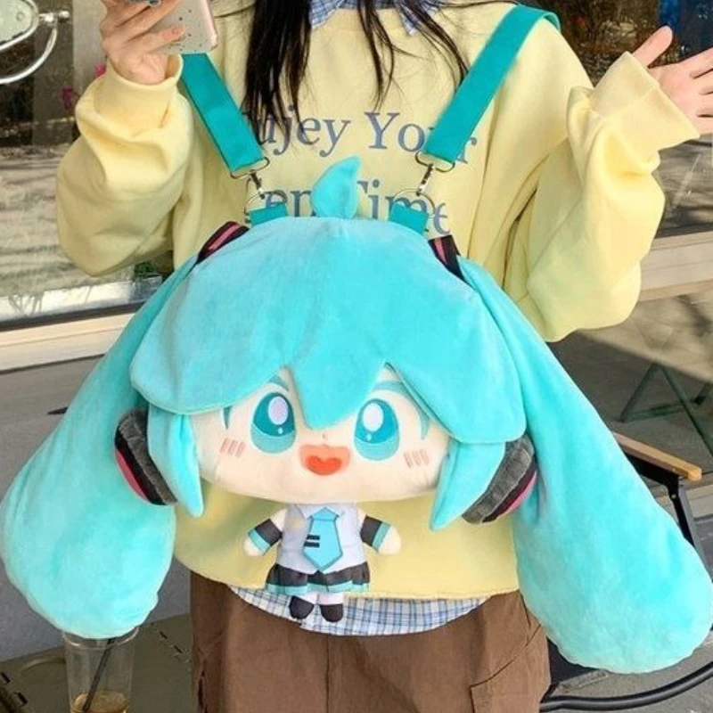 

Cartoon Hatsune Miku Ponytail Swing Series Plush Doll Bag Cute 2D Hatsune Peripheral Plush Doll Soft Bag Girl Pillow Dolls Gifts