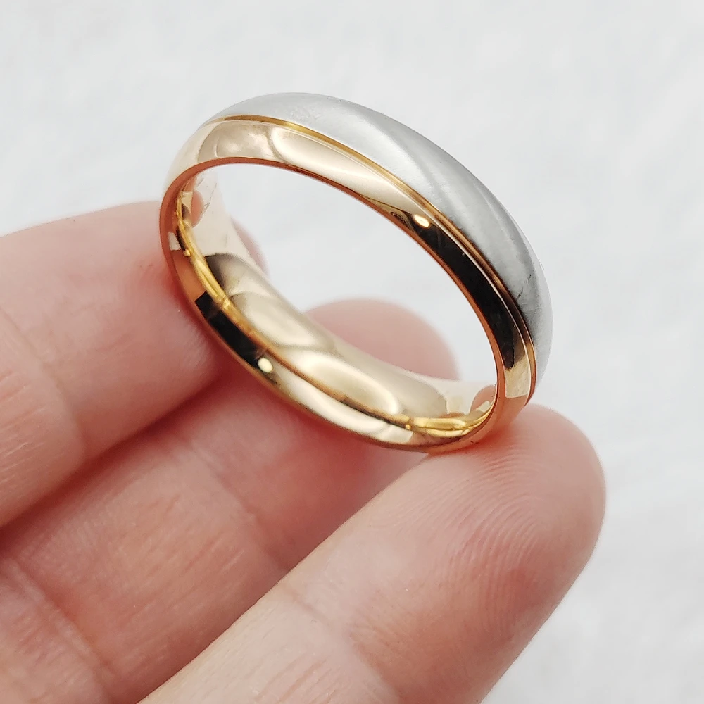 Stainless Steel Valentine's Day Jewelry Popular Fast Selling Jewellery  Rose Golden Wedding Rings For Men Western Male Finger Ri