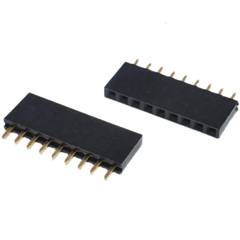 50pcs  2MM 1x40Pin Female Single Row Pin Header Strip pin Header Angle Connector  ﻿