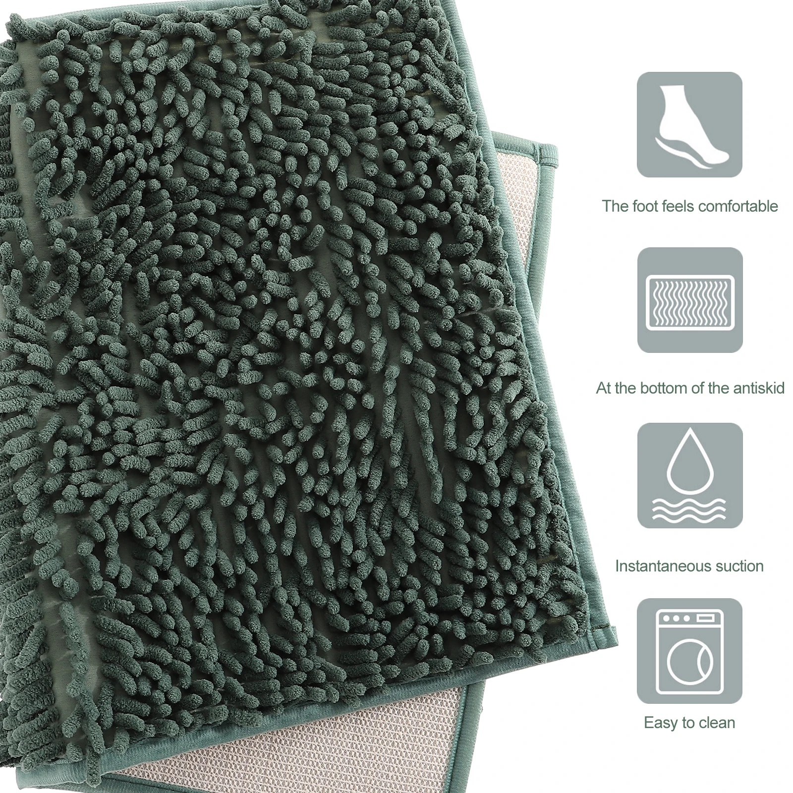 

Anti-Skid Floor Cushion Absorbent Bath Mat for Home Hotel Guesthouse Decoration Room Bedroom