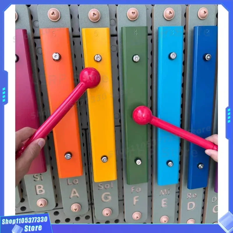 Musical Lyre Wall Toy Active Play Instrument Vocal Music Sensory Development Coordination Collaborative Game for Kids Early