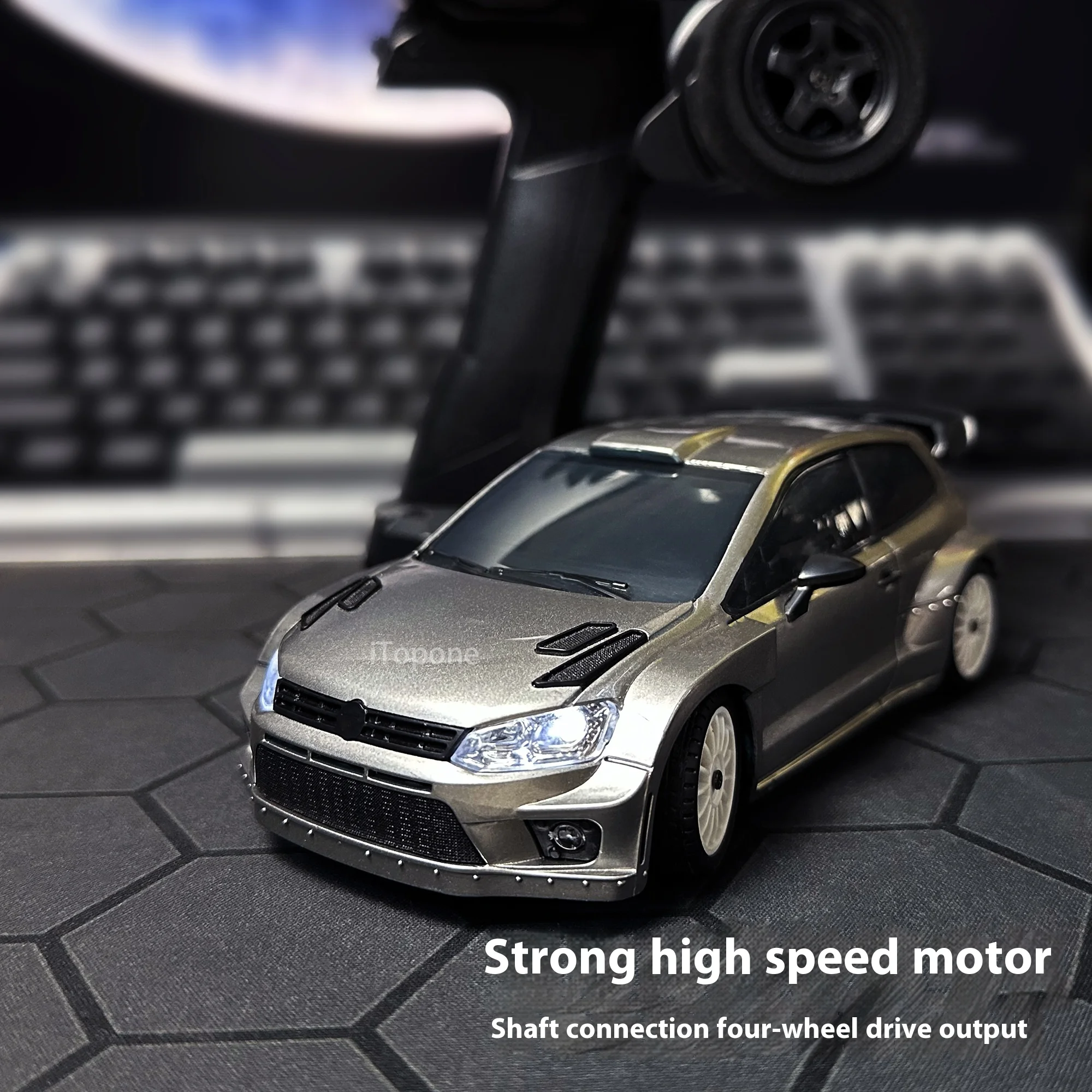 

LD2801 1/28 4WD RC Drift Car Proportional Steering LED Headlights 2.4G 2 Tire Sets Eco-Friendly Shell Perfect Kids Gift