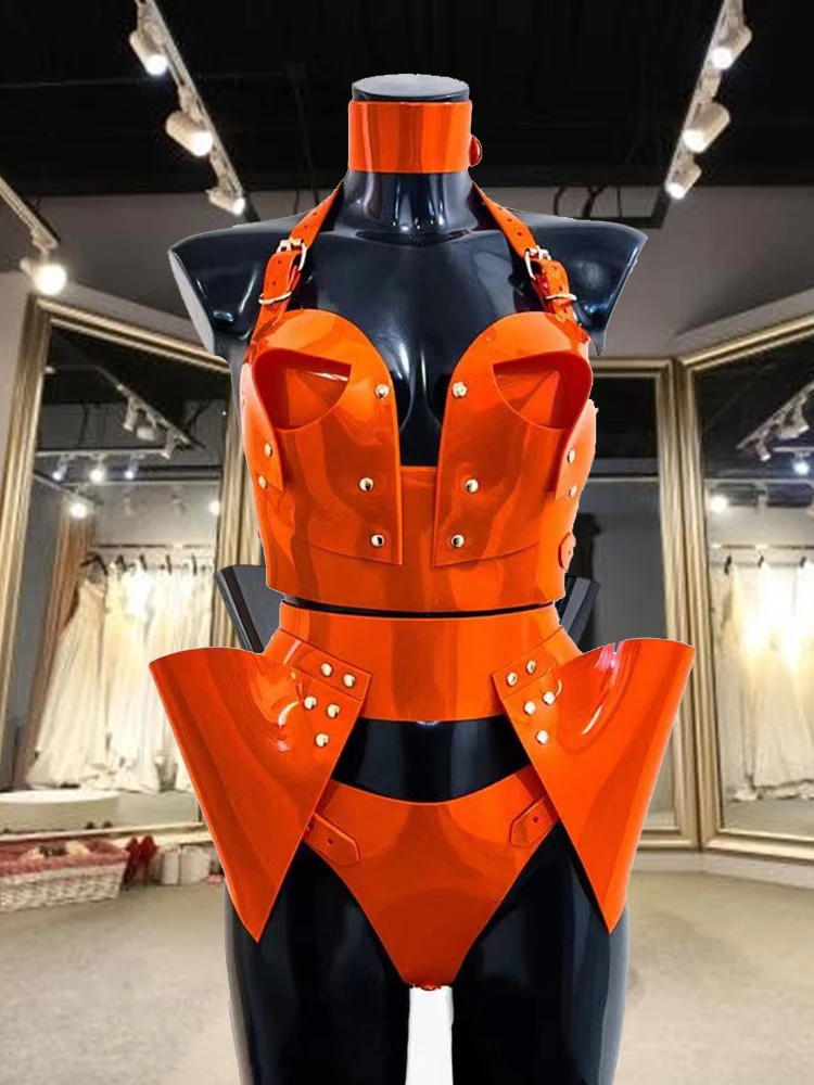 

Костюм для шоу девушки, роскошный наряд для вечеринки, праздничное платье, костюм на Хэллоуин, 3D цвет, ПВХ, сцена, ночной клуб, бар, цветное полупрозрачное