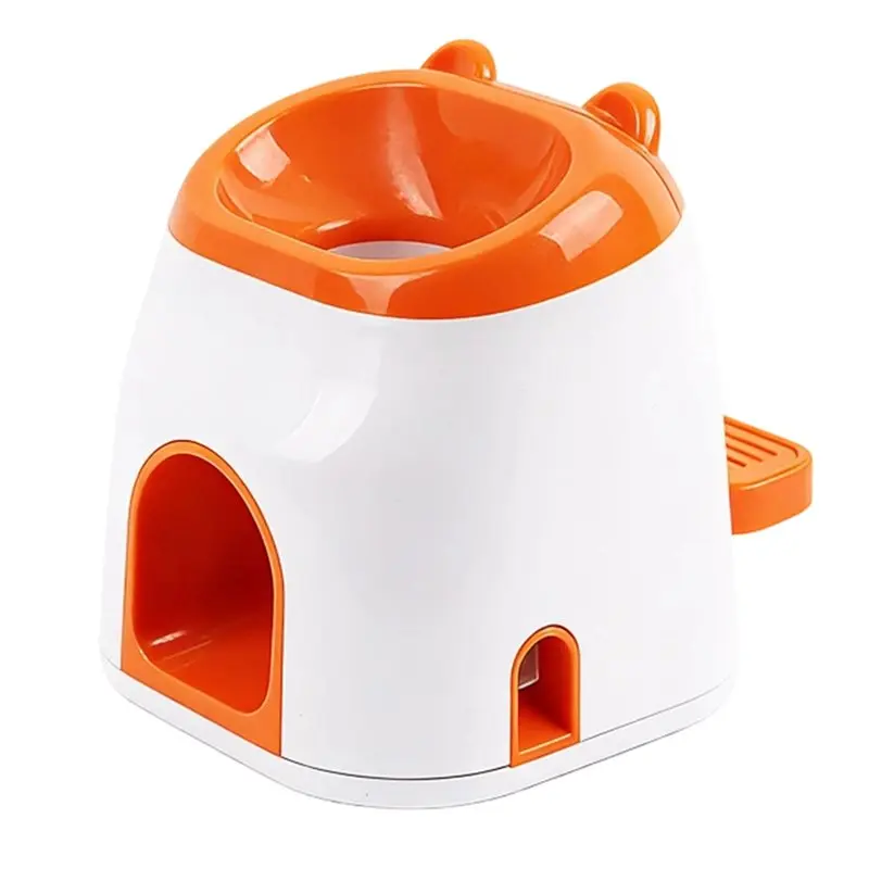 

AB34-2In1 Dog Tennis Ball Launcher Treat Dispenser Interactive Spring-Loaded Fetch With Snack Storage Mental Stimulation