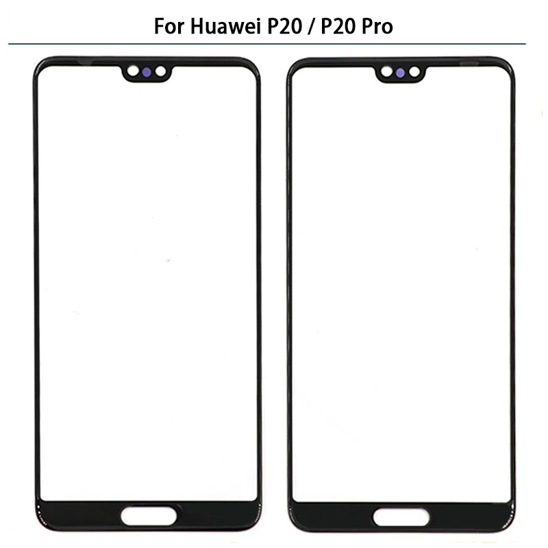 New For Huawei P20 P20 Pro Touch Screen LCD Front Outer Glass Panel Lens For Huawei P20Pro Touchscreen Glass Cover OCA Replace