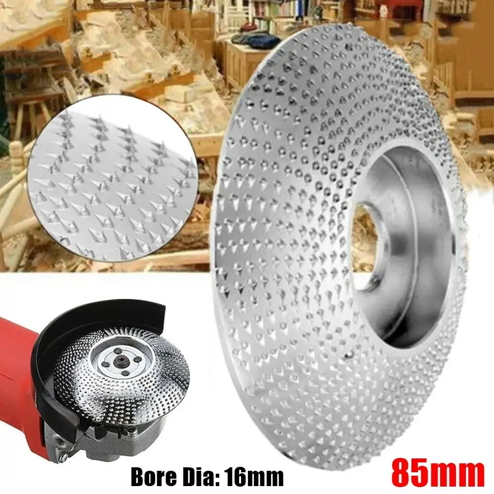 

1Pcs Shaping Carving Sanding Rotary Wood Grinding Wheel Carbon Steel Bore 16mm Wood Polishing Wheel 85mm Abrasive Tool