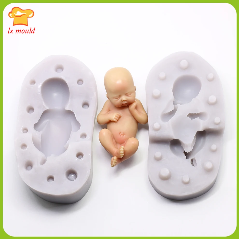 LXYY Silicone Molds for Cake Decoration 3D Baby Mold Yin Newborn Baby Chocolate Fondant Dry Paste DIY Tools Handmade