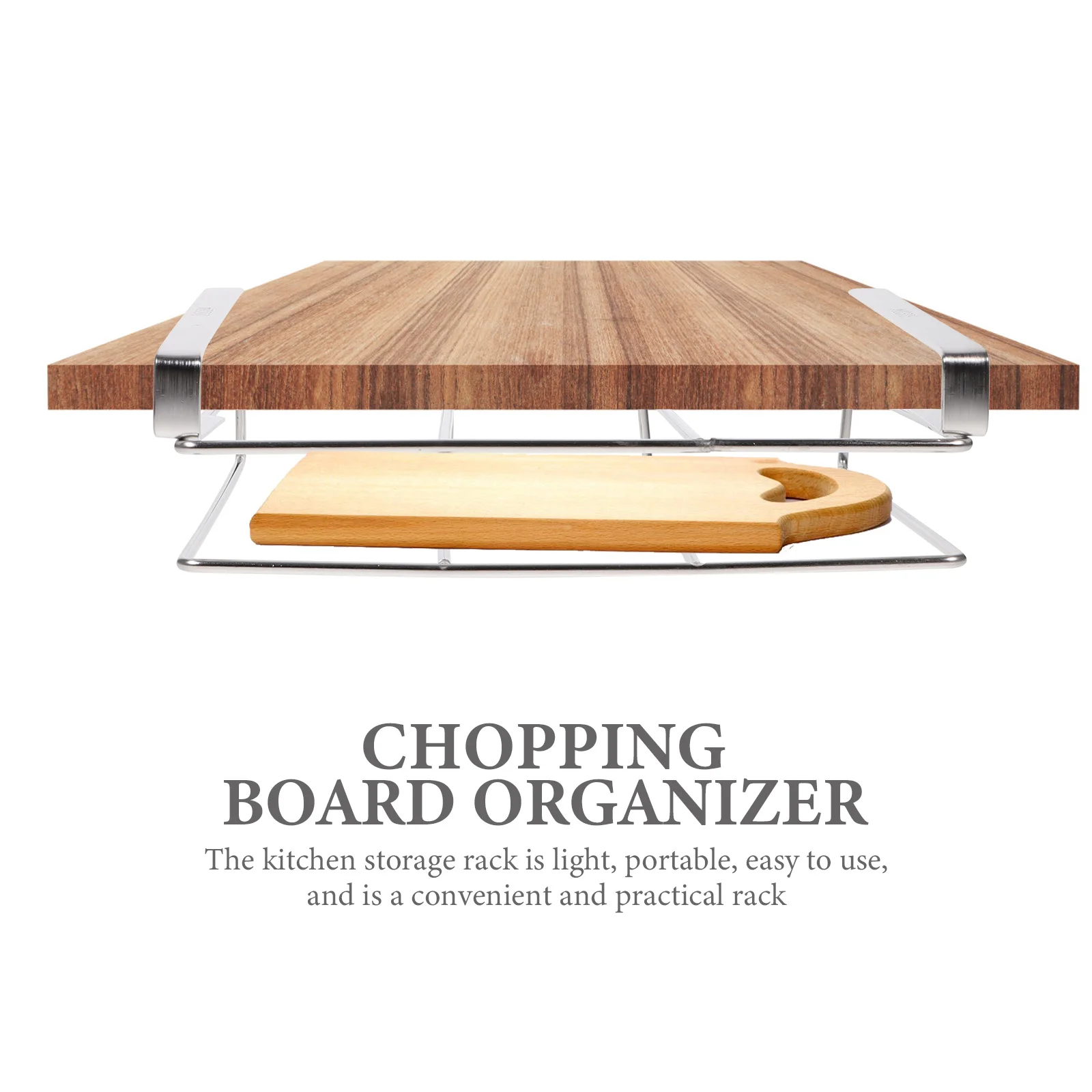 

Подвесная полка для разделочных досок и крышек для кастрюль, компактное решение для хранения в шкафу, органайзер для разделочных досок под шкафом