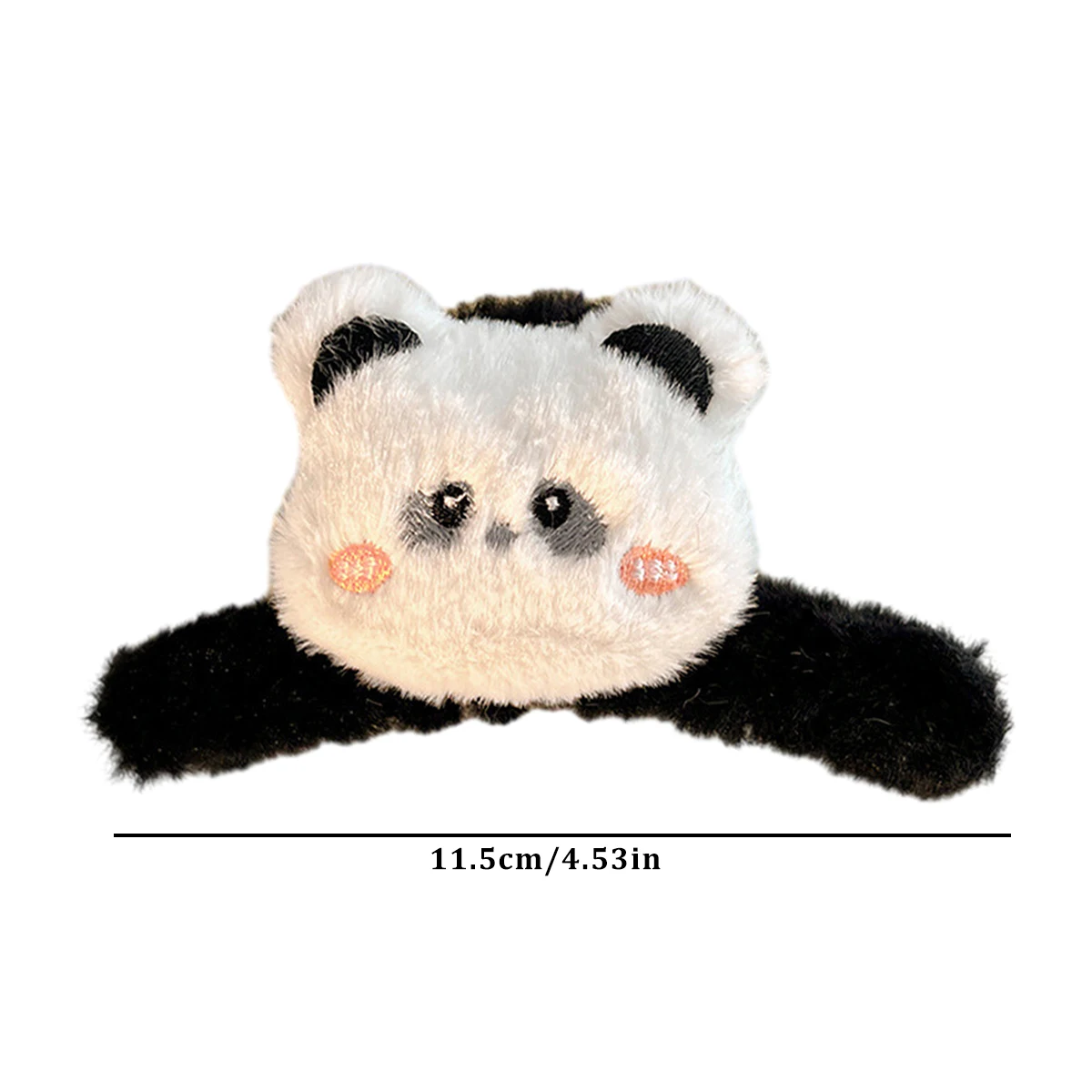 Elegante artiglio per capelli in peluche-pelliccia di coniglio finto, Clip di squalo grande, disegni di orsetto carino e granchio soffice, forcina a forma di orso floccato